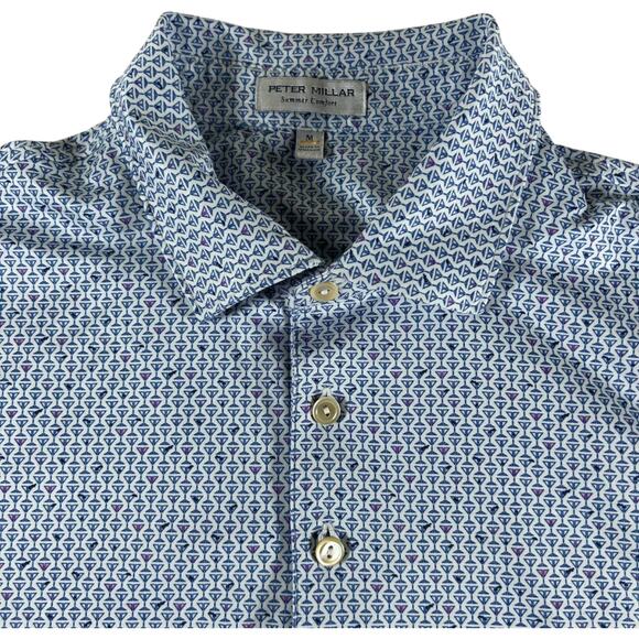 Peter Millar Summer Comfort "Rekya Vodka" Men's Polo - Size: Medium - Picture 2 of 10